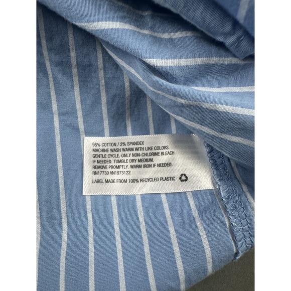 A New Day Blue Long Sleeve Button Front Women's Small Casual Dress Shirt - Picture 9 of 11